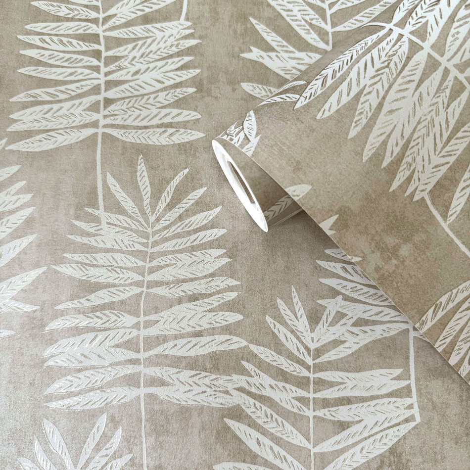 DWP0365-05 Tumbling Leaf Zen Silver Grey Wallpaper By Galerie DWP0365-05 Tumbling Leaf Zen Silver Grey Wallpaper By Galerie