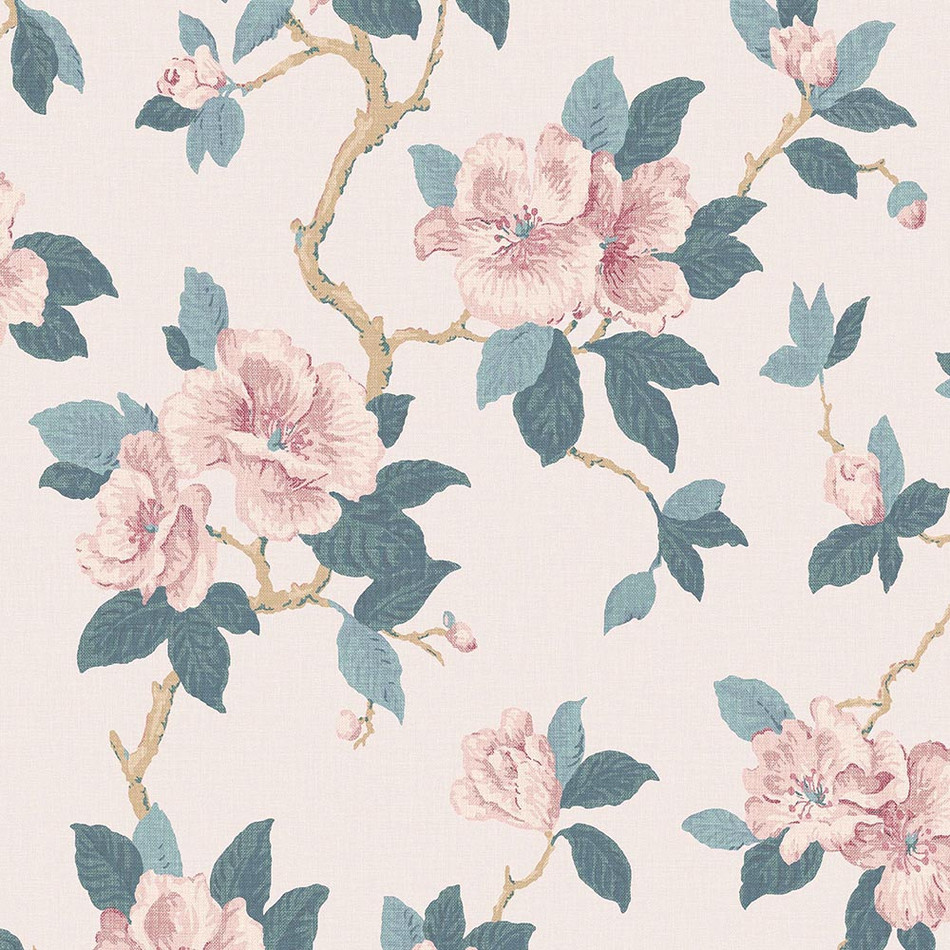 130096 Maya Linen Wallpaper by Laura Ashley