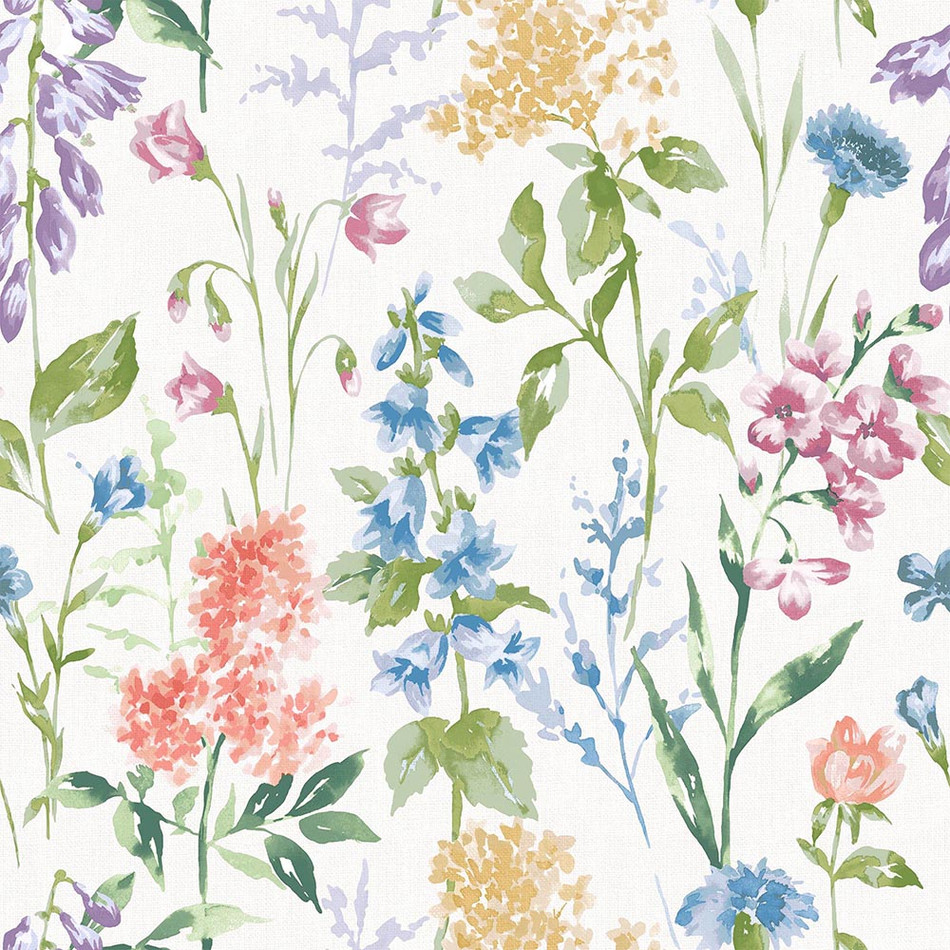 130103 Elston Garden Multi Wallpaper by Laura Ashley