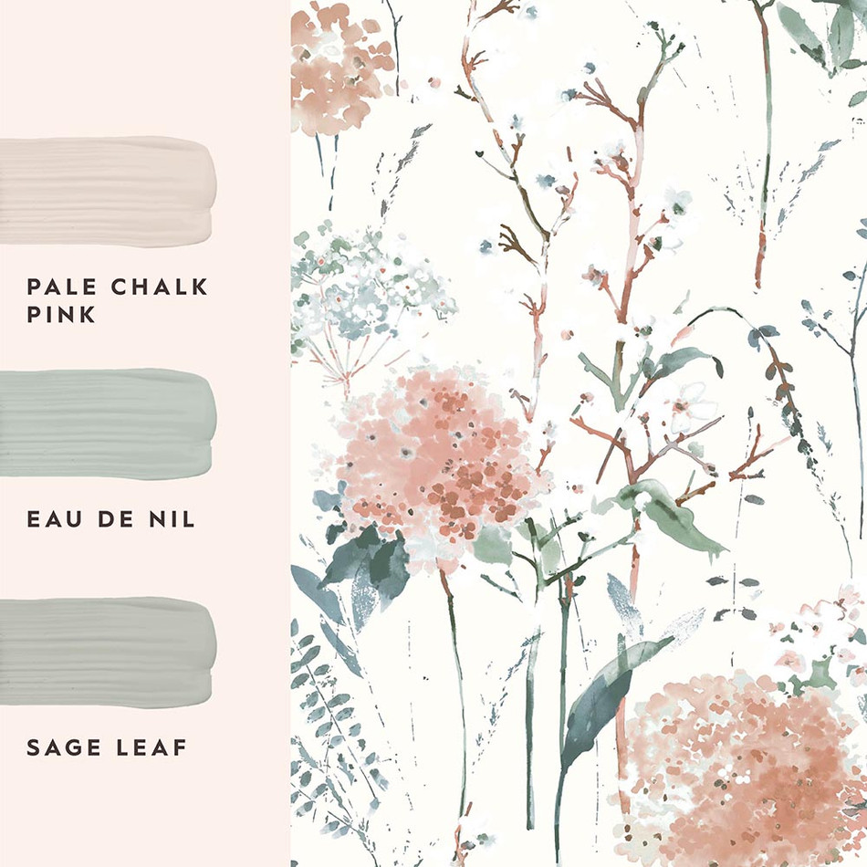 130104 Pallington Bloom Plaster Pink Wallpaper by Laura Ashley