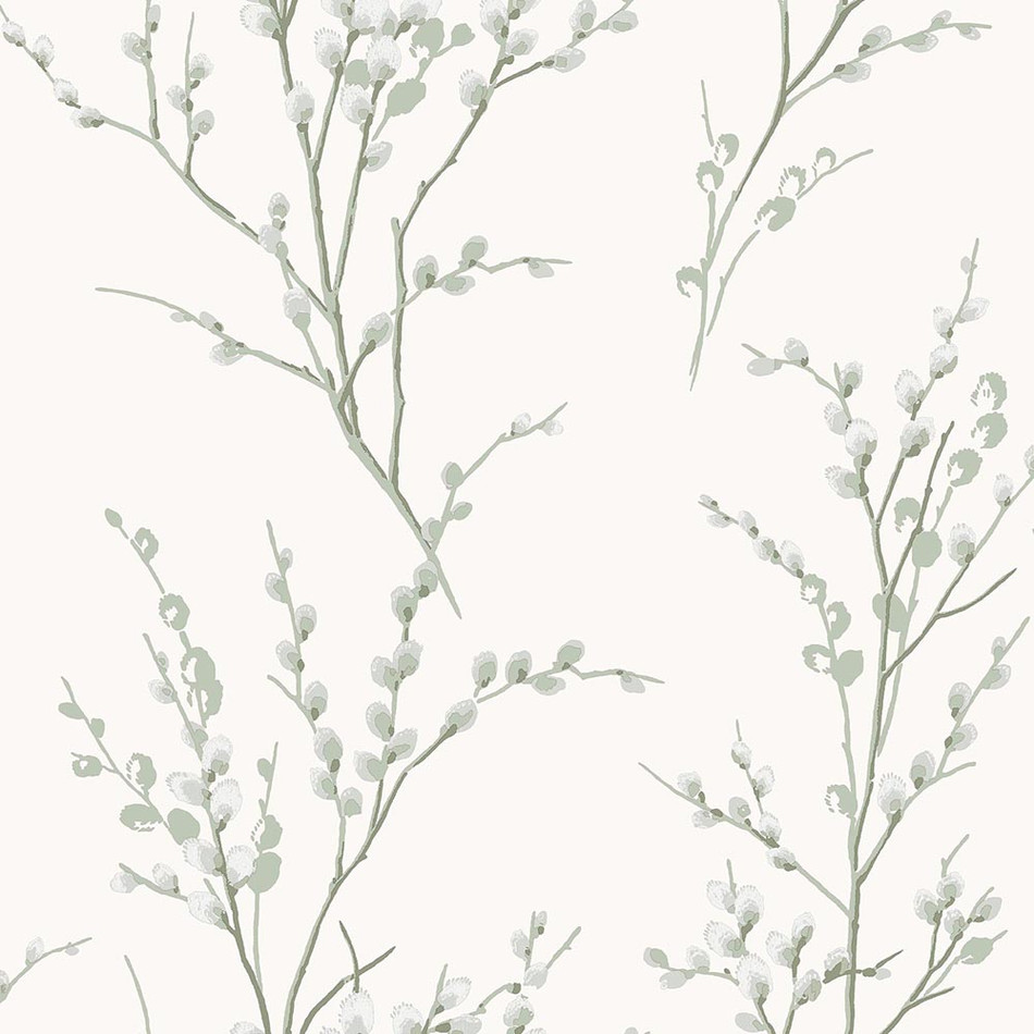130115 Pussy Willow Sage Green Wallpaper by Laura Ashley 130115 Pussy Willow Sage Green Wallpaper by Laura Ashley