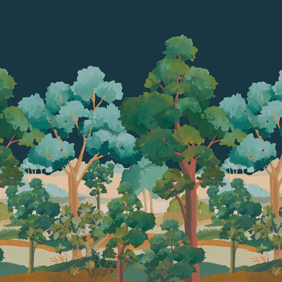 BLD106159004 L'été Indien Noir Large Panel Balade Wallpaper by Caselio BLD106159004 L'été Indien Noir Large Panel Balade Wallpaper by Caselio