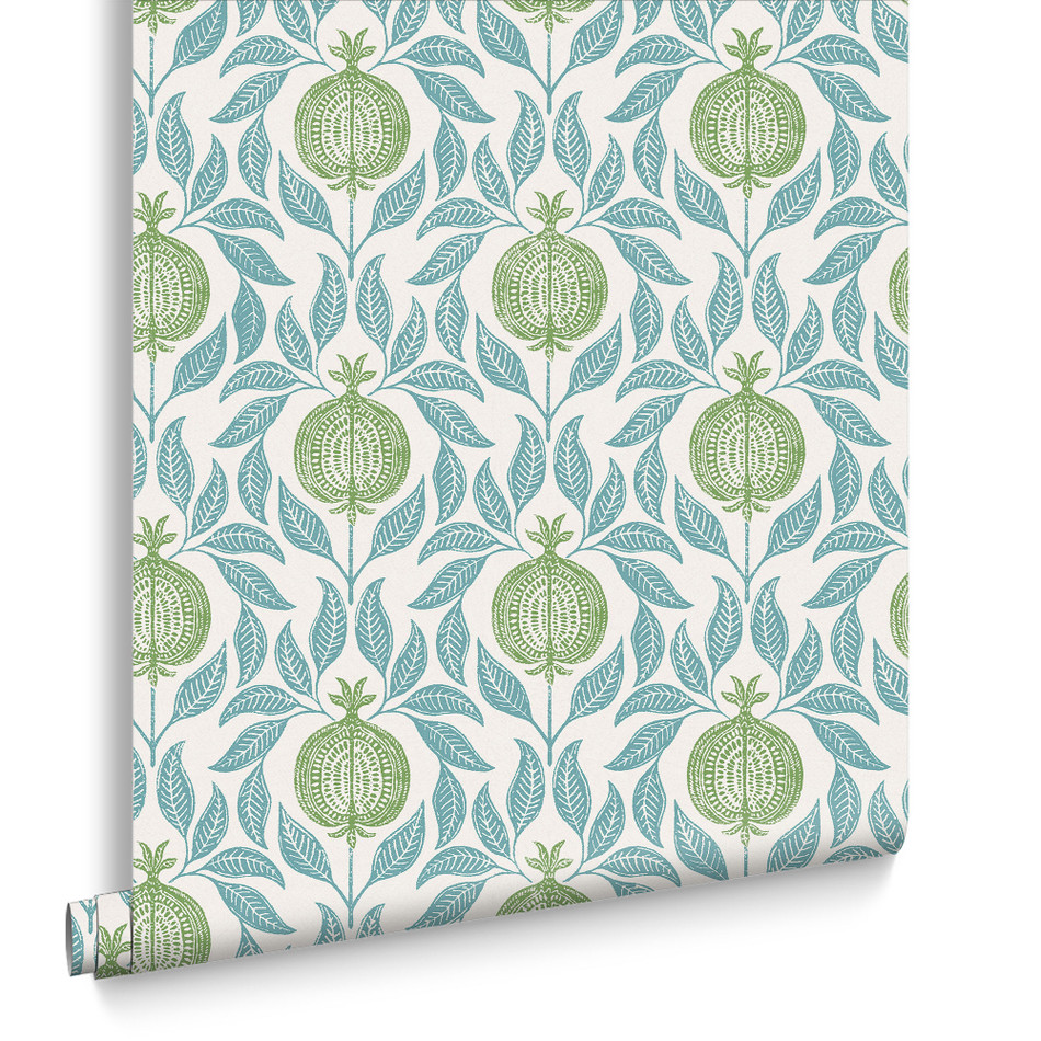 130285 Apple of Grenada Concerto Blue and Green Wallpaper By Graham & Brown