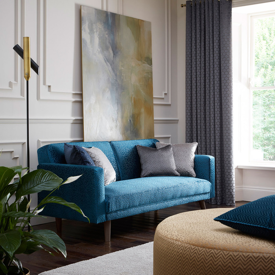 F1565/06 Hexa Illusion Smoke Fabric by Clarke and Clarke F1565/06 Hexa Illusion Smoke Fabric by Clarke and Clarke