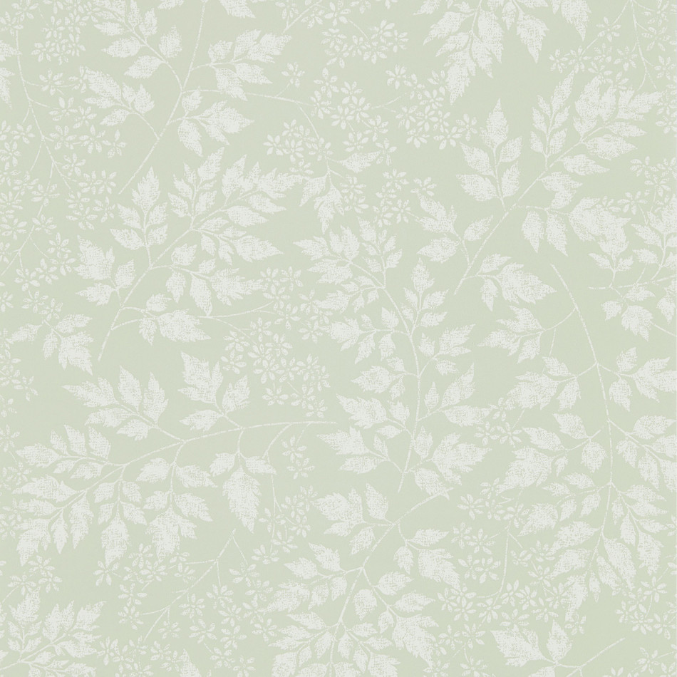 216372 Spring Leaves Country Woodland Celadon Wallpaper by Sanderson