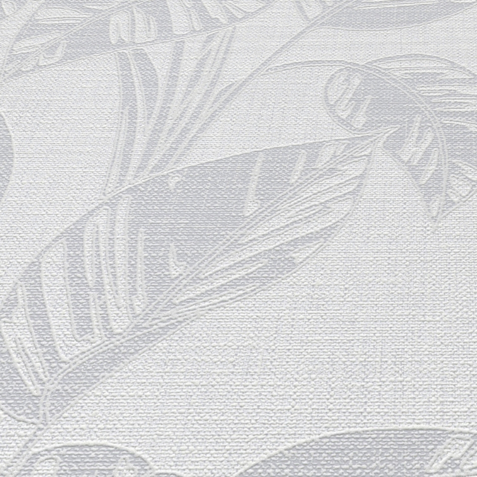 10459-31 Largo Leaf Grey Metallic Wallpaper by Erismann