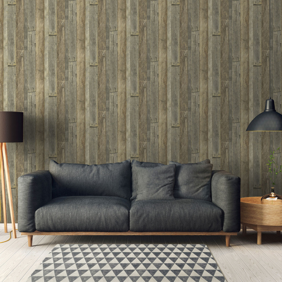 WW22211 The Woods and Wicker Bronze Brown Wallpaper By Galerie