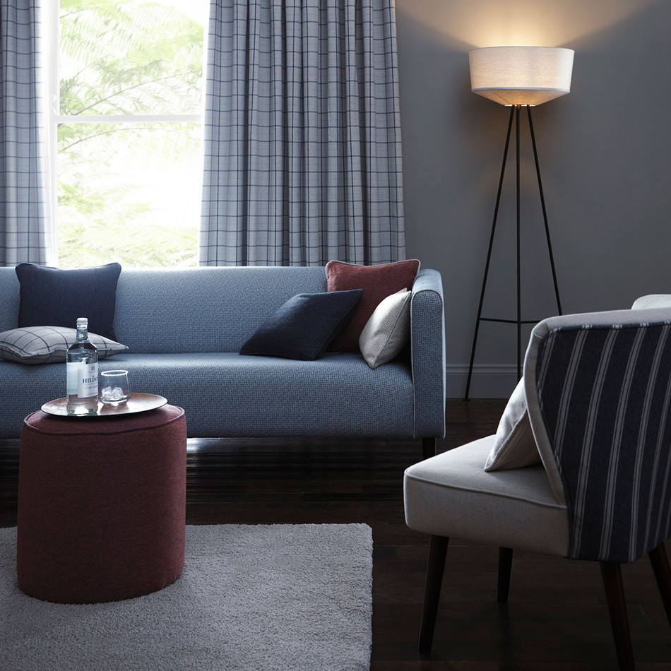 F1567/03 Anderson Burlington Midnight Fabric by Clarke and Clarke