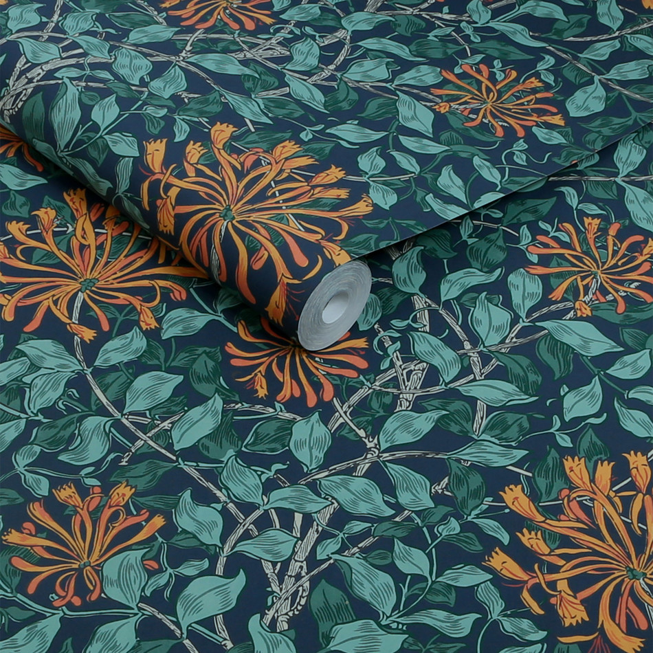 140484 Honeysuckle Tidewater Blue William Morris at Home Wallpaper by Graham & Brown 140484 Honeysuckle Tidewater Blue William Morris at Home Wallpaper by Graham & Brown
