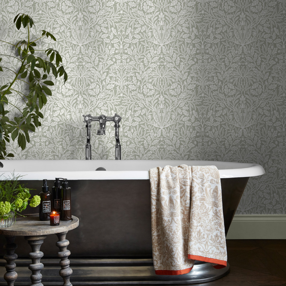 140492 Acorn Sage William Morris at Home Wallpaper by Graham & Brown 140492 Acorn Sage William Morris at Home Wallpaper by Graham & Brown