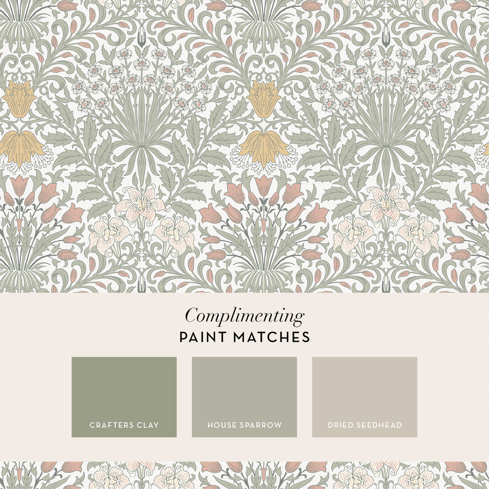 140497 Garden Soft Sage William Morris at Home Wallpaper by Graham & Brown