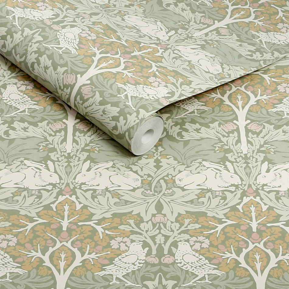 140500 Brother Rabbit Sage William Morris at Home Wallpaper by Graham & Brown 140500 Brother Rabbit Sage William Morris at Home Wallpaper by Graham & Brown