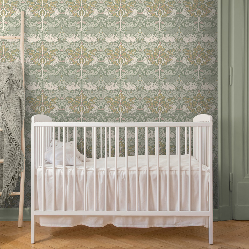140500 Brother Rabbit Sage William Morris at Home Wallpaper by Graham & Brown 140500 Brother Rabbit Sage William Morris at Home Wallpaper by Graham & Brown