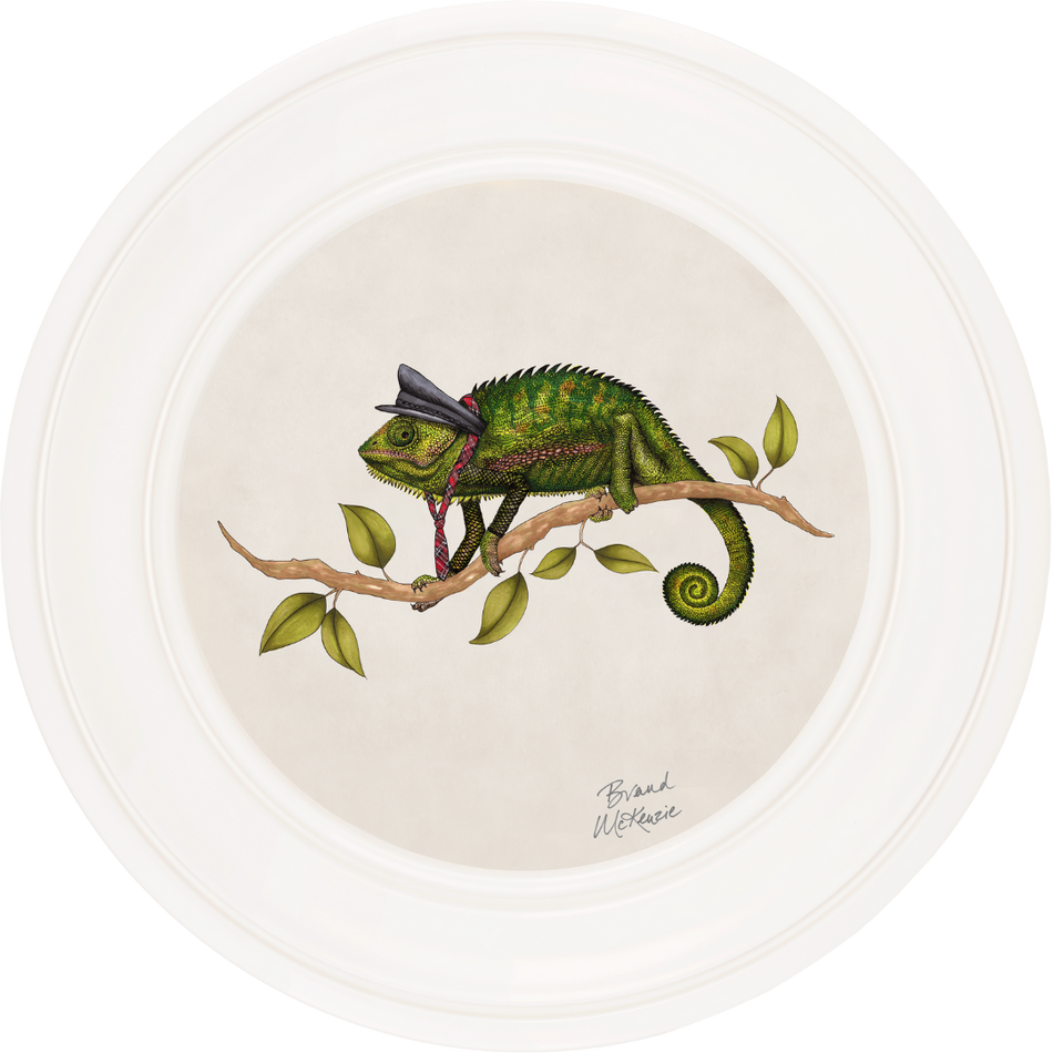 Punk Rocks Cleo on Chalk White Framed Art Prints by Brand McKenzie