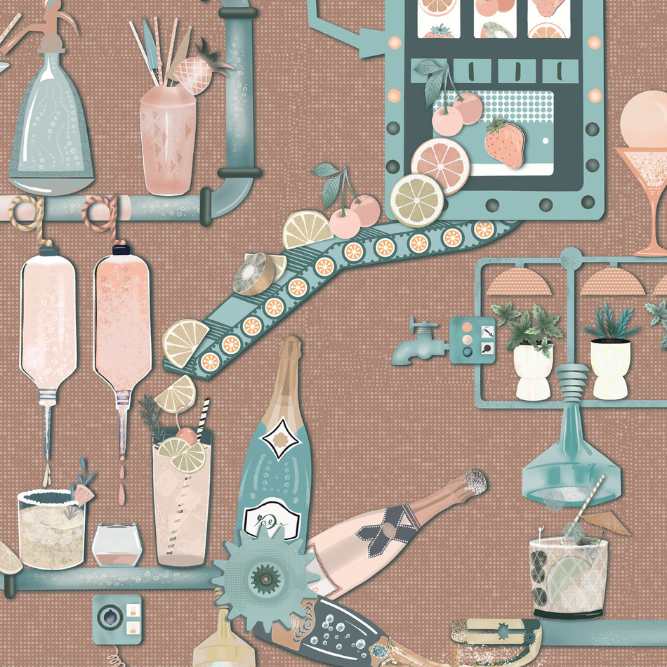 BMGI006/05A Liquid Lab Mocha Wallpaper by Brand McKenzie