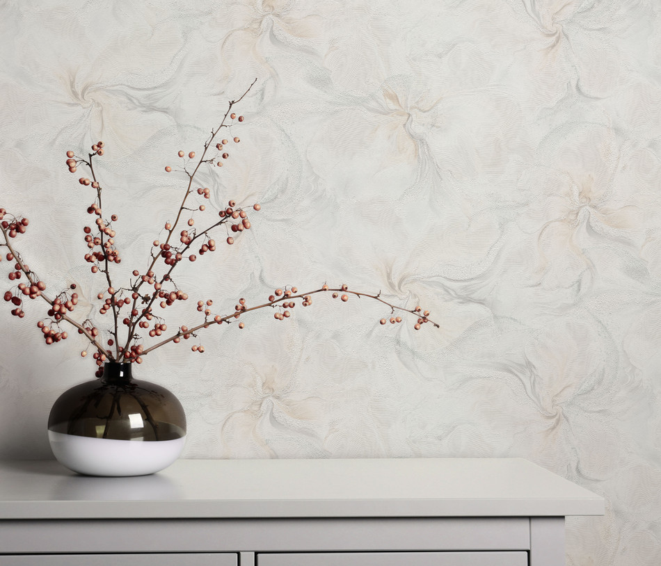 10514-02 Aurora Floral Beige Wallpaper by Erismann