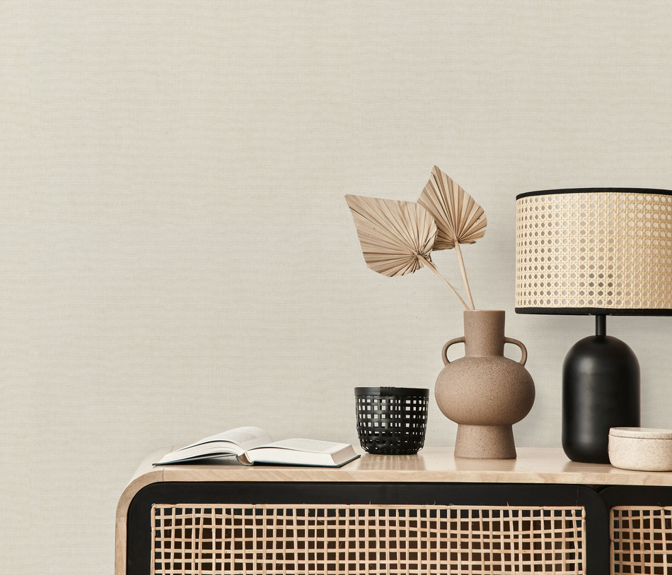 10539-02 Aurora Plain Beige Wallpaper by Erismann