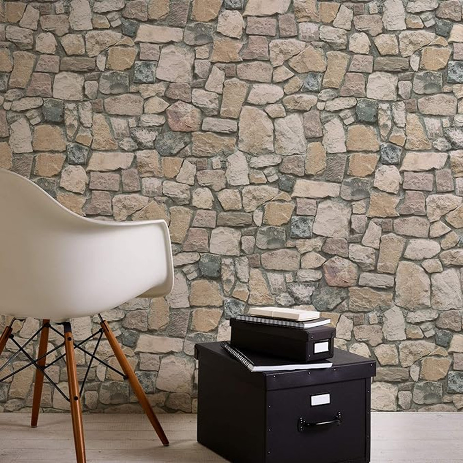 6924-12 Country Stone Wallpaper by A S Creation