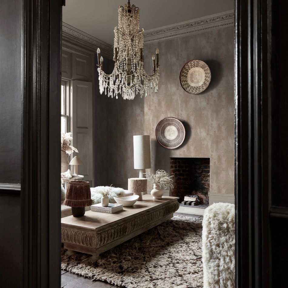140092 Oxidized Opulence Limestone Wallpaper by Abigail Ahern