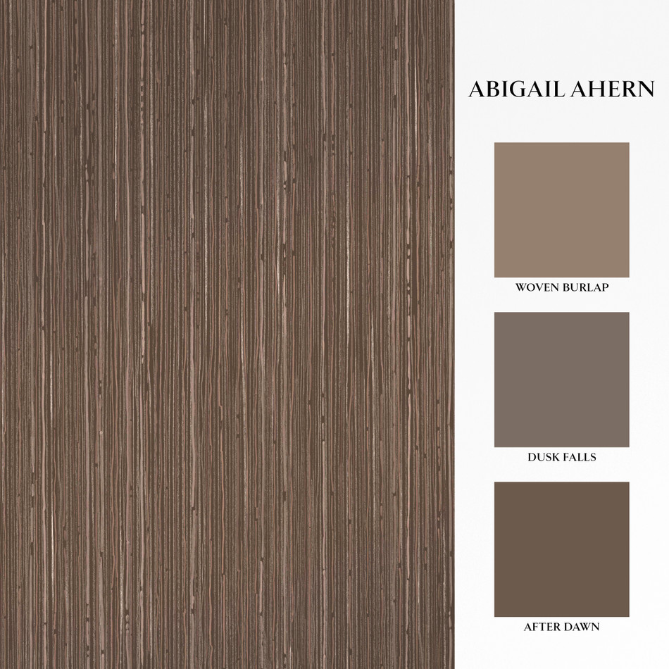 140099 Fibre Stripe Sable Wallpaper  by Abigail Ahern
