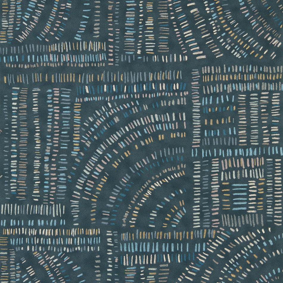 113295 Frescoes Defined Momentum Sapphire/Kyanite/Quartz Wallpaper by Harlequin