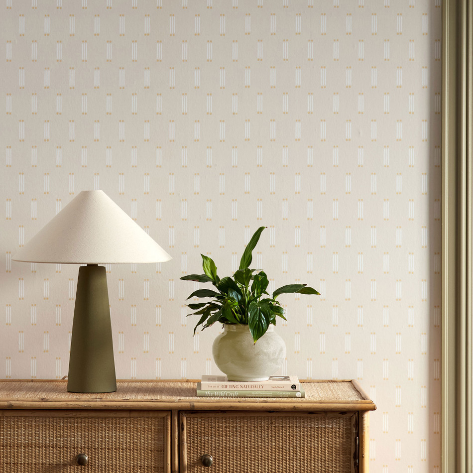 113280 Matchsticks Oakham Honey Wallpaper by Scion