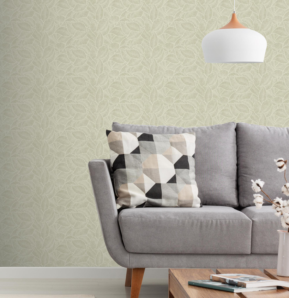 100414AH Leaf Print by Wallpaper by Arthouse