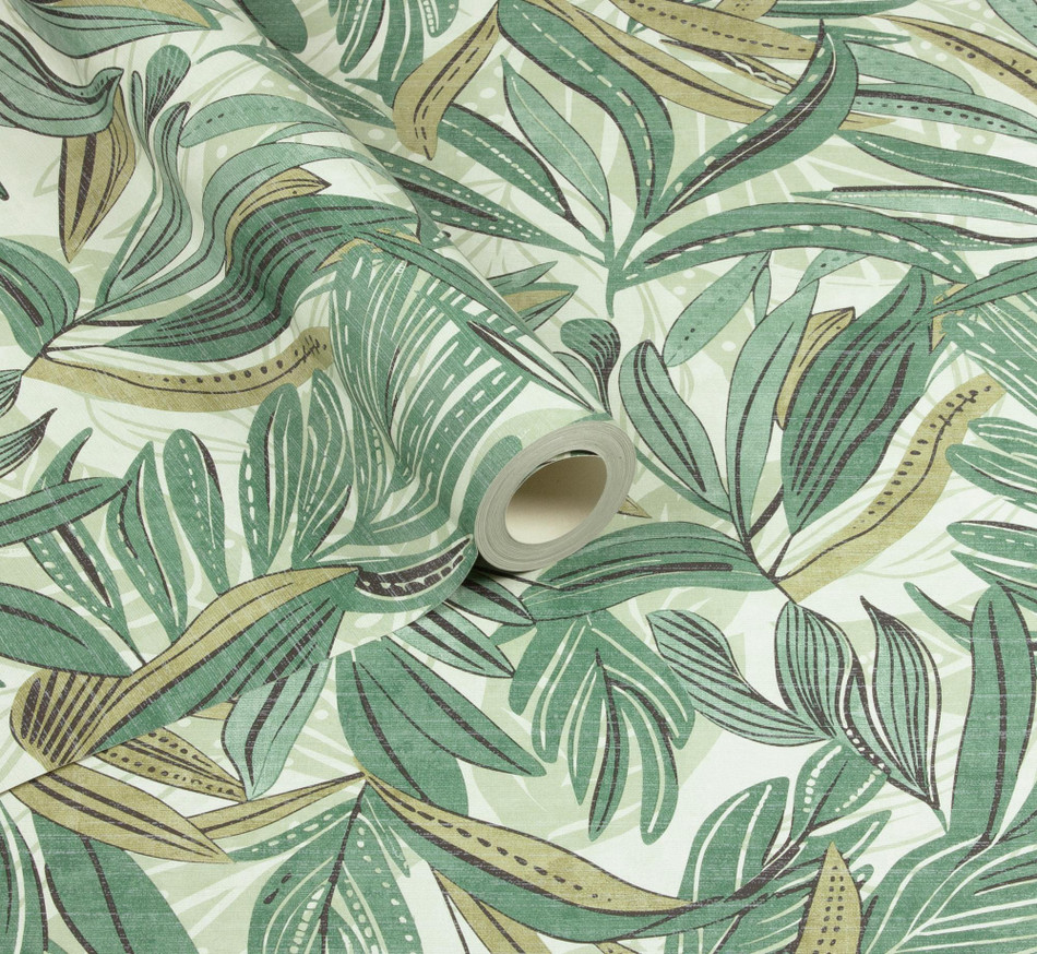 100415AH Graphic Tropical Leaf by Wallpaper by Arthouse