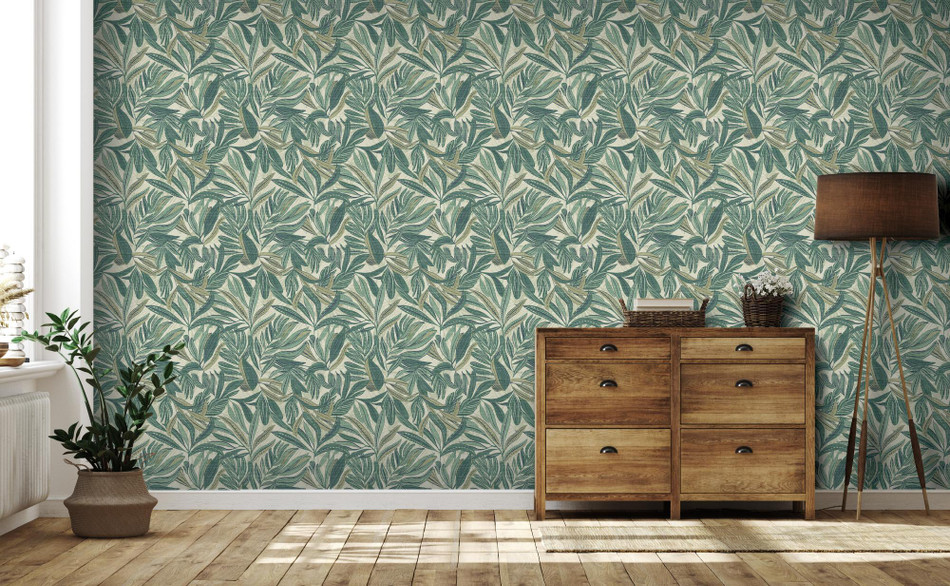 100415AH Graphic Tropical Leaf by Wallpaper by Arthouse