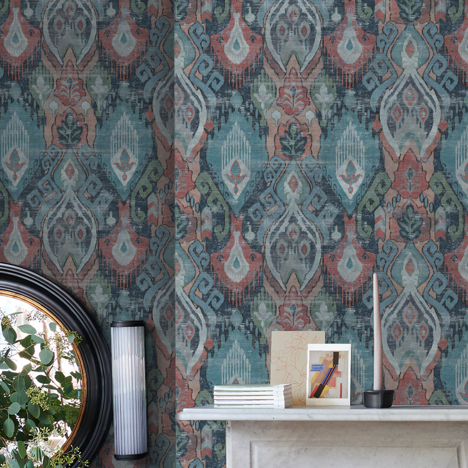 142305 Daraee Tapestry Blue Wallpaper by Graham & Brown