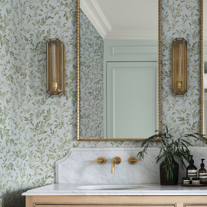 142350 Archivist’s Leaf Sky Wallpaper by Graham & Brown