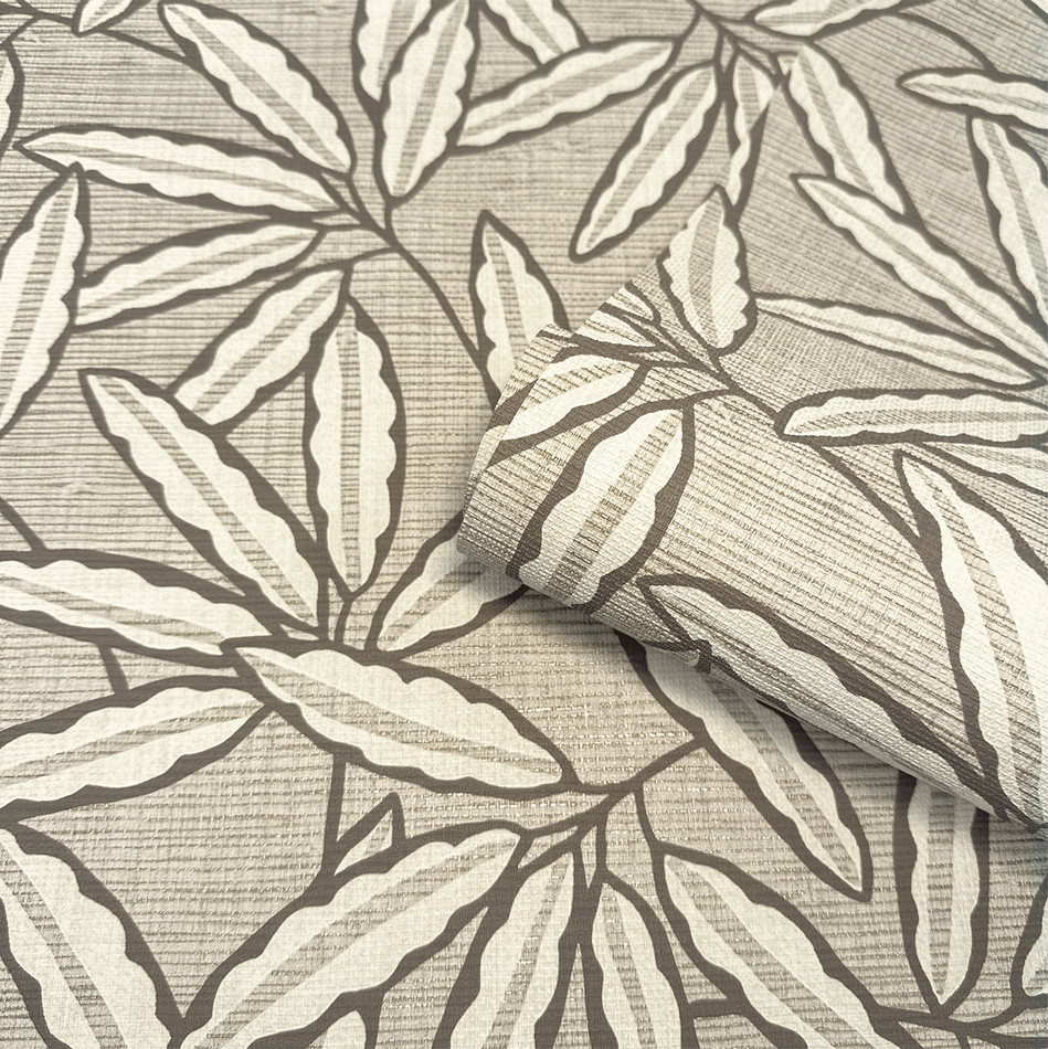 GB 2349 Grasscloth Leaf Beige Wallpaper by Belgravia GB 2349 Grasscloth Leaf Beige Wallpaper by Belgravia