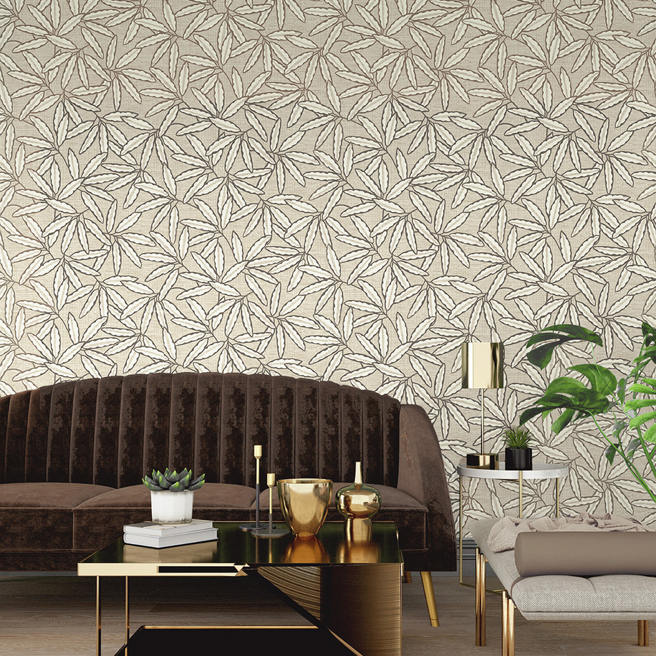 GB 2349 Grasscloth Leaf Beige Wallpaper by Belgravia GB 2349 Grasscloth Leaf Beige Wallpaper by Belgravia
