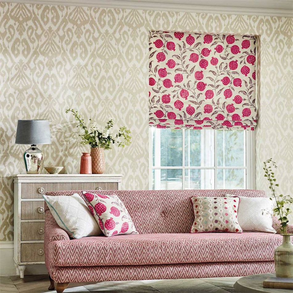 Kasuri Caraway Caspian Wallpaper by Sanderson