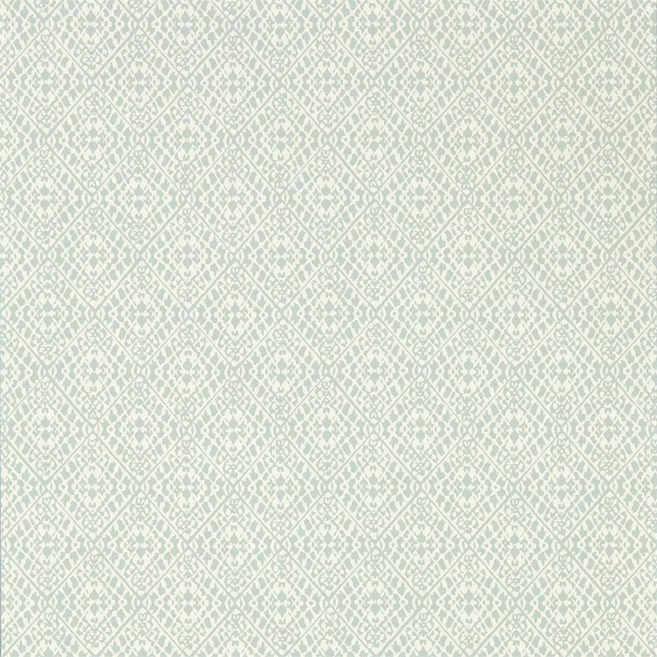 216789 Pinjara Trellis Blue Clay Caspian Wallpaper by Sanderson