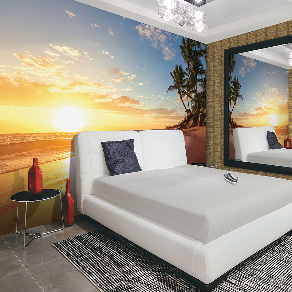 G45273 Tropical Sunset Global Fusion Mural By Galerie G45273 Tropical Sunset Global Fusion Mural By Galerie