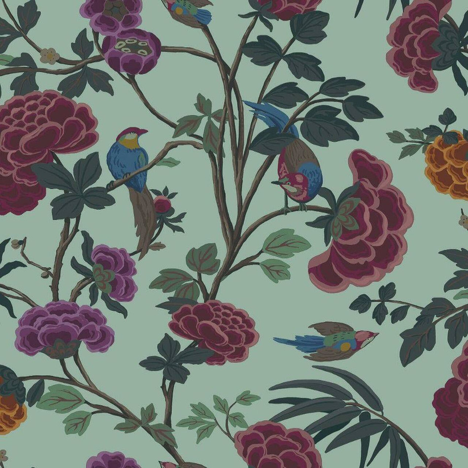 DA23242 Blooms and Birds Luxe Wallpaper by Galerie