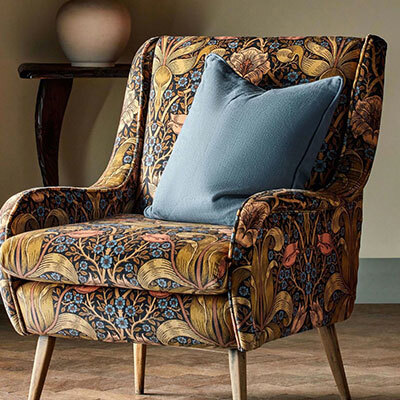 227208 Spring Thicket Bedford Park Old Fashioned Fabric by Morris & Co