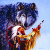SUNSOUT INC - O Spirit of the Wolf - 500 pc Jigsaw Puzzle by Artist: Paul Calle - Finished Size 19" x 19" - MPN# 49718
