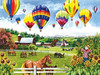 SUNSOUT INC - Balloons Over Fields - 500 pc Jigsaw Puzzle by Artist: Nancy Wernersbach - Finished Size 18" x 24" - MPN# 62967