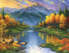 SUNSOUT INC - Mountain Retreat - 1000 pc Large Pieces Jigsaw Puzzle by Artist: Abraham Hunter - Finished Size 27" x 35" - MPN# 69611