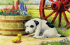 SUNSOUT INC - Pup and Friend - 100 pc Jigsaw Puzzle by Artist: Kevin Walsh - Finished Size 10" x 16" - MPN# 13764