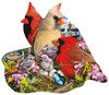 SunsOut Spring Cardinals Shaped 800 Pc Jigsaw Puzzle