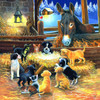 SUNSOUT INC - Barnyard Nativity - 500 pc Jigsaw Puzzle by Artist: Chrissie Snelling - Finished Size 19" x 19" Christmas - MPN# 39535