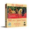 SUNSOUT INC - All Aboard - 500 pc Jigsaw Puzzle by Artist: Bob Metropulos - Finished Size 15" x 29" Dogs - MPN# 53608