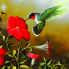 SUNSOUT INC - Ruby Throat - 500 pc Jigsaw Puzzle by Artist: Jim Hansel - Finished Size 19" x 19" - MPN# 67324