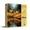 SUNSOUT INC - Whitetail Reflections - 550 pc Jigsaw Puzzle by Artist: Rosemary Millette - Finished Size 15" x 24" - MPN# 30923