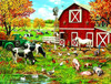 SUNSOUT INC - A Day on the Farm - 300 pc Jigsaw Puzzle by Artist: Liz Goodrick Dillon - Finished Size 18" x 24" - MPN# 59760