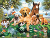 SUNSOUT INC - Summer Pals - 500 pc Jigsaw Puzzle by Artist: Howard Robinson - Finished Size 18" x 24" Animal - MPN# 54903