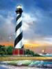 SUNSOUT INC - Cape Hatteras Lighthouse - 500 pc Jigsaw Puzzle by Artist: Tom Wood - Finished Size 18" x 24" Lighthouse - MPN# 28835